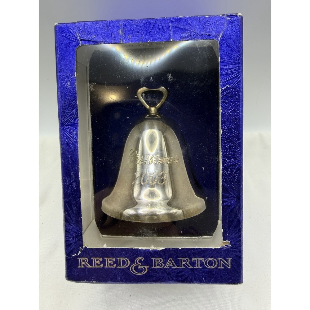 Vintage 2003 Reed & Barton Sliver Plated Christmas Bell Ornament